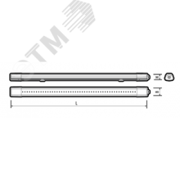 Светильник светодиодный влагозащищенный ДСП-40Вт 4000К 3600 Лм матовый рассеиватель IP65