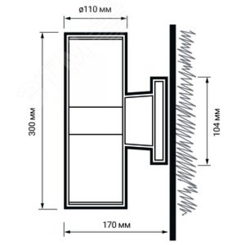 Светильник светодиодный ДБУ-2х9Вт архитектурный IP65 6500К 1620 Лм черный
