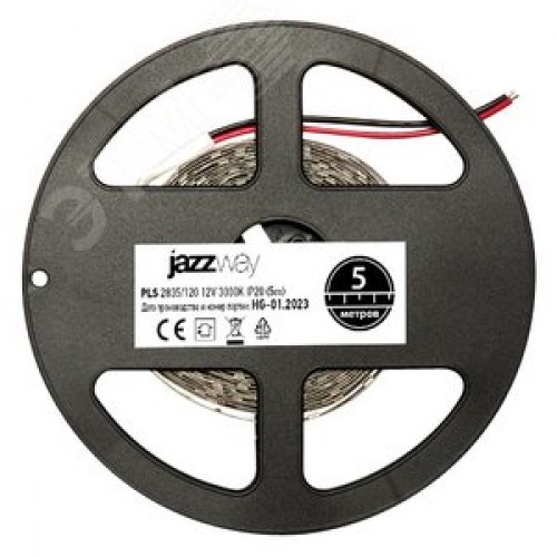 Лента светодиодная LEDx120/м 1м 10 Вт/м 12В теплый белый IP20 (5м)