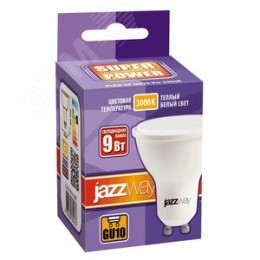 Лампа светодиодная LED 9Вт MR16 GU10 теплый