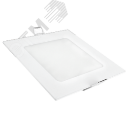 Светильник светодиодный ДВО-12w 6500K 800 Лм IP40 WH 170мм встраиваемый квадрат