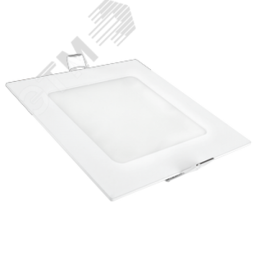 Светильник светодиодный ДВО-12w 6500K 800 Лм IP40 WH 170мм встраиваемый квадрат