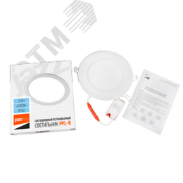 Светильник светодиодный ДВО-3w 6500K 200 Лм IP40 WH d80мм встраиваемый круг