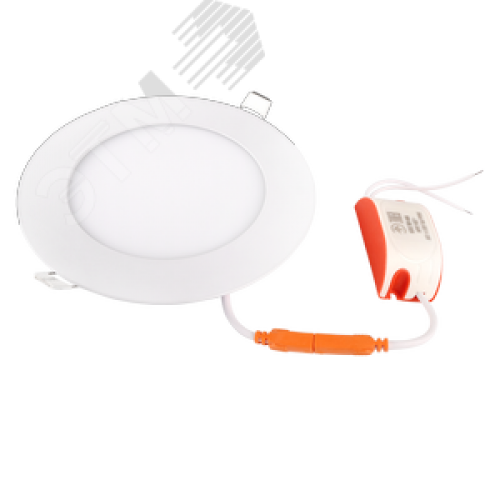 Светильник светодиодный ДВО-6w 4000K 400 Лм IP40 WH d120мм встраиваемый круг