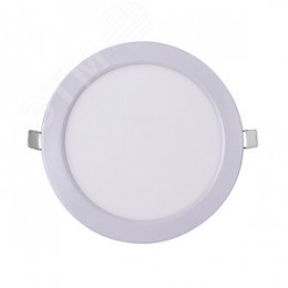 Светильник светодиодный ДВО-12w 6500K 800 Лм IP40 WH d170мм встраиваемый круг