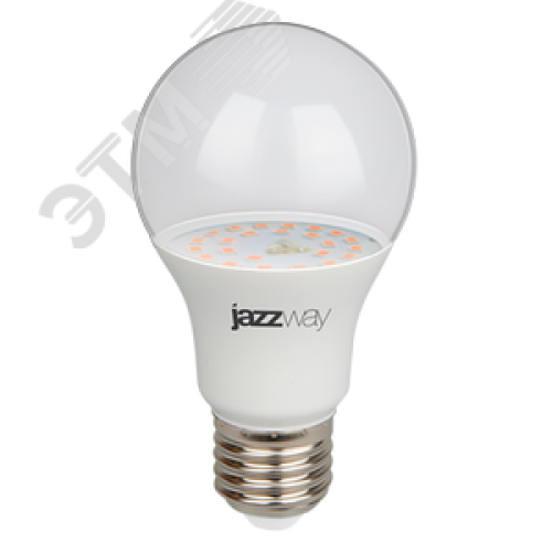 Лампа светодиодная LED 15Вт A60 Е27 прозрачная ( для растений)