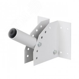 Кронштейн настенный регулируемый угол наклона     диаметр трубы 40мм белый для уличного светильника