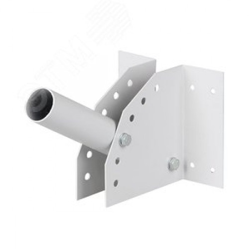 Кронштейн настенный регулируемый угол наклона     диаметр трубы 40мм белый для уличного светильника