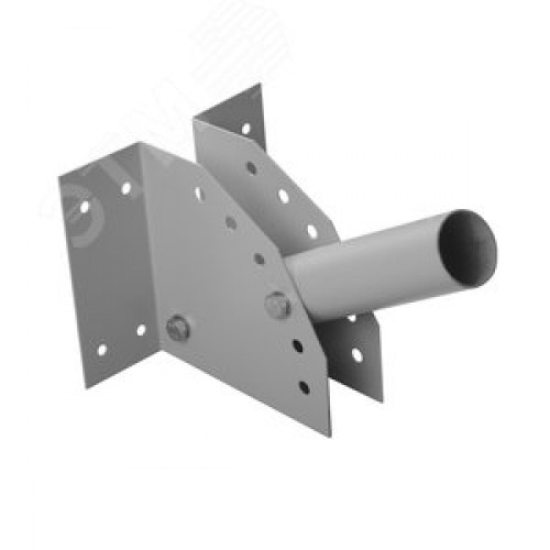 Кронштейн настенный регулируемый угол наклона     диаметр трубы 40мм белый для уличного светильника