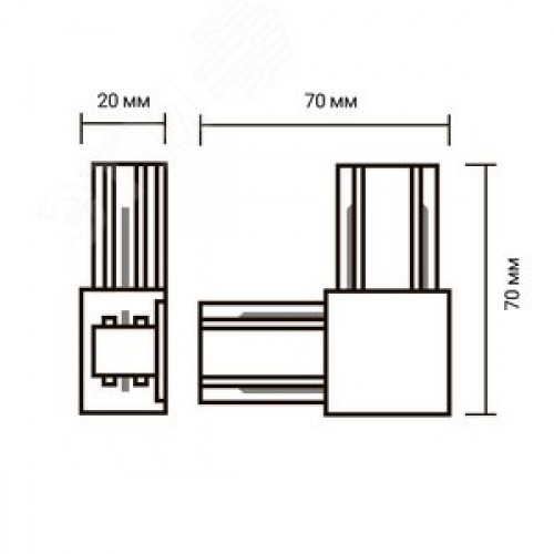 Коннектор чёрный L-обр. PTR CL-BL