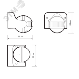 Датчик движения PMS-IR 009 1200 Вт 180 градусов 12м IP44 WH