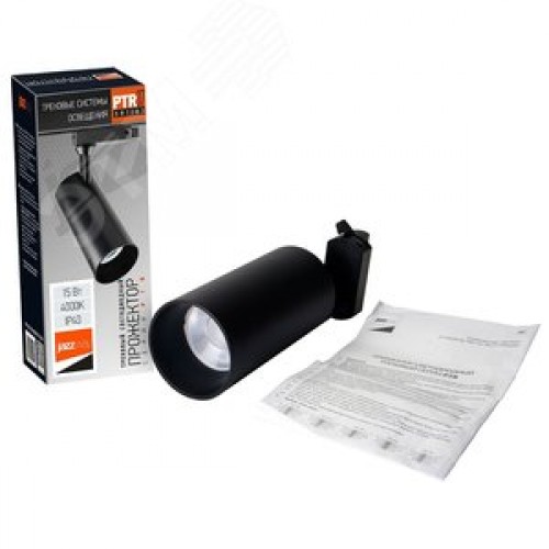 Светильник светодиодный трековый на шинопровод ДПО-15Вт 4000K 1350Лм 24 град. BL (чёрный) IP40