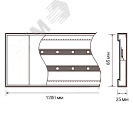 Светильник светодиодный ДПО-36 4000К 3600Лм IP20 призматический рассеиватель