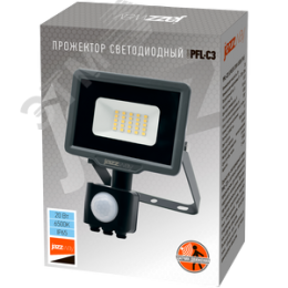 Прожектор светодиодный ДО-20 Вт 6500К 2000 Лм IP65 с датчиком движения