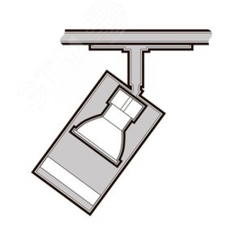 Светильник светодиодный трековый на шинопровод черный ДПО-50Вт под лампу GU10 IP20 PTR 1732