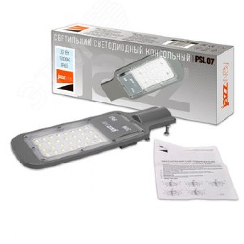 Светильник светодиодный уличный ДКУ-30Вт 5000К 3000Лм посадочный диаметр 40 класс энергоэффективности A++ индекс Ra>70 -40..+50C IP65 гарантия 3года