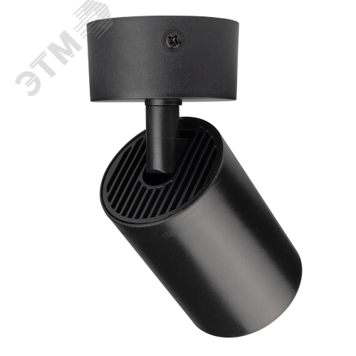 Светильник светодиодный ДПО GU10 без лампы круглый черный корпус