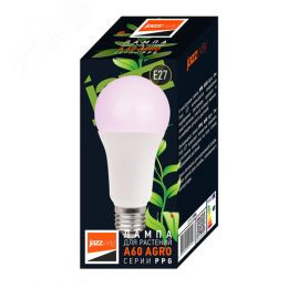 Лампа светодиодная LED 15Вт A60 Е27 прозрачная ( для растений)