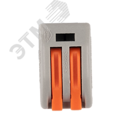 Клеммы монтажные многоразовые PTC-2P 222-412 450V 32A 0,08-2,5(4.0)mm2 , 2 отверстия, серые 50 шт.