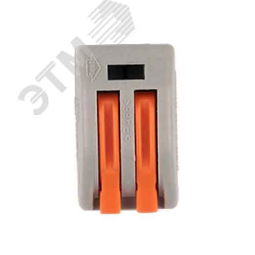 Клеммы монтажные многоразовые PTC-2P 222-412 450V 32A 0,08-2,5(4.0)mm2 , 2 отверстия, серые 50 шт.