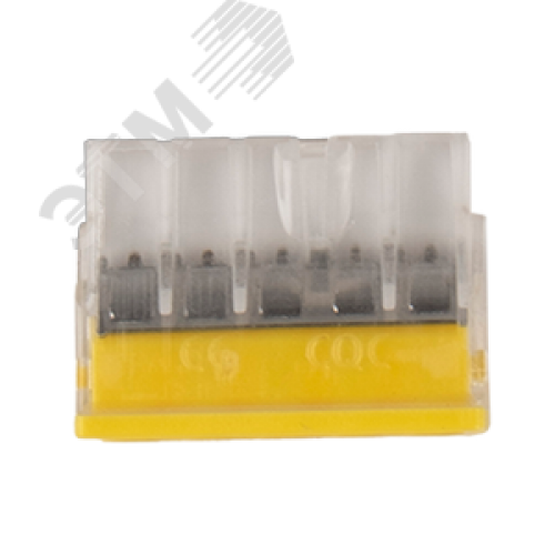 Клеммы монтажные PTC-5P 2273-205 450V 32A 0,14-4.0mm2 , 5 отверстий,  прозрачные,/ 50 шт.