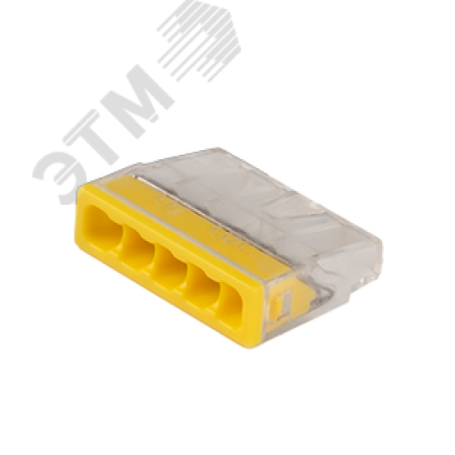 Клеммы монтажные PTC-5P 2273-205 450V 32A 0,14-4.0mm2 , 5 отверстий,  прозрачные,/ 50 шт.
