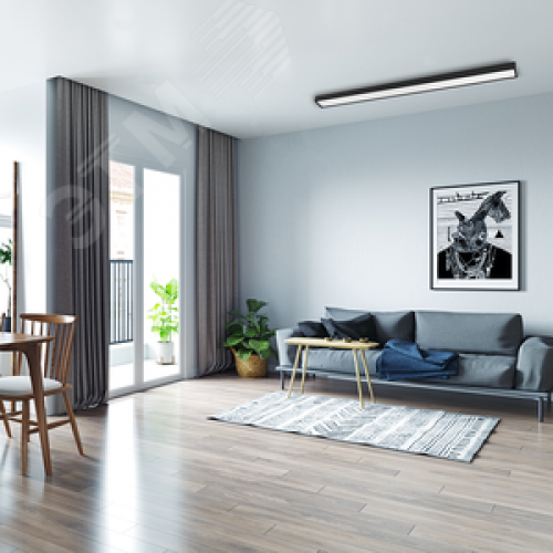 Светильник светодиодный ДПО-24вт 4000K 1950Лм IP40 черный