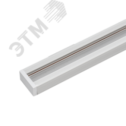 Шинопровод белый (пластик) 2м PTR P 2M-WH с токоподводом и заглушкой