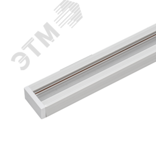 Шинопровод белый (пластик) 2м PTR P 2M-WH с токоподводом и заглушкой