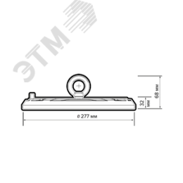 Светильник светодиодный промышленный ДСП-150Вт 5000К 15000 Лм 90 град IP65