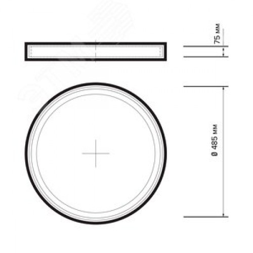 Светильник светодиодный диммируемый ДБО-72w с регулировкой температуры 3000-6500K 5760Лм IP20 ''PINE''