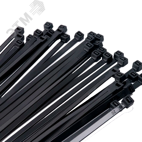 Кабельные стяжки (хомуты) PCT 4,8x200-100 черные PA6.6 (100 шт/уп)
