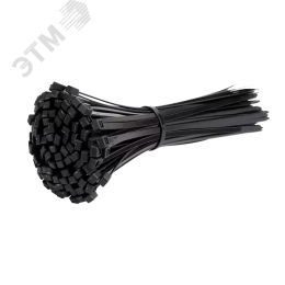 Кабельные стяжки (хомуты) PCT 4,8x200-100 черные PA6.6 (100 шт/уп)