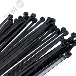 Кабельные стяжки (хомуты) PCT 4,8x300-100 черные PA6.6 (100 шт/уп)