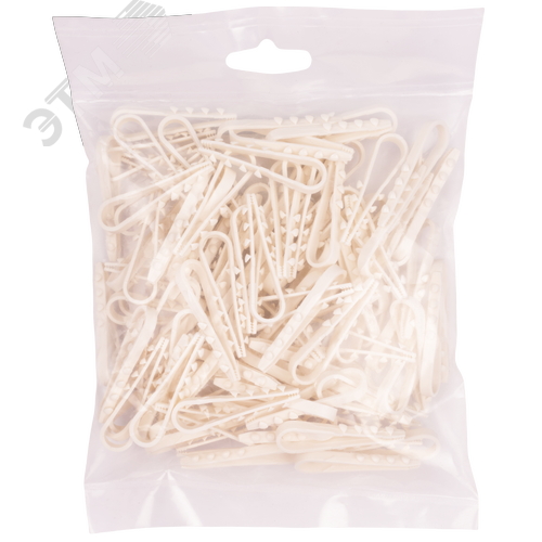Дюбель-хомут для круглого кабеля белый  05-11 Jazzway (100 шт/уп)