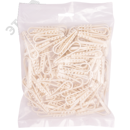 Дюбель-хомут для круглого кабеля белый 11-18Jazzway (100 шт/уп)