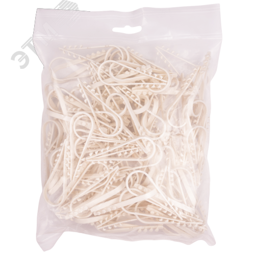 Дюбель-хомут для круглого кабеля белый 19-25 Jazzway (100 шт/уп)