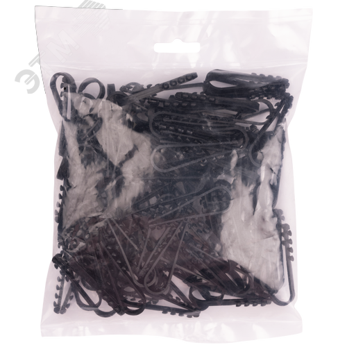 Дюбель-хомут для круглого кабеля черный 11-18Jazzway (100 шт/уп)