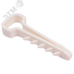 Дюбель-хомут для плоского кабеля белый PCD-F 05x10-45-100WH PA6.6 Jazzway (100 шт/уп) Jazzway