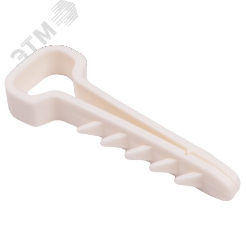 Дюбель-хомут для плоского кабеля белый PCD-F 05x10-45-100WH PA6.6 Jazzway (100 шт/уп) Jazzway