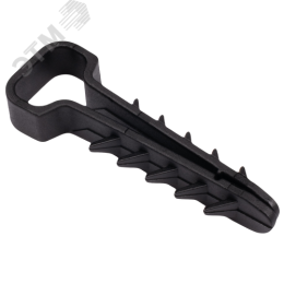 Дюбель-хомут для плоского кабеля черный PCD-F 05x10-45-100BL PA6.6 Jazzway (100 шт/уп) Jazzway