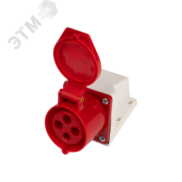 Розетка стационарная для наружной установки PPC 124 3Р+РЕ 32А 380В IP44 Jazzway