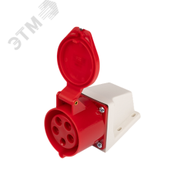 Розетка стационарная для наружной установки PPC 125 3Р+РЕ+N 32А 380В IP44 Jazzway