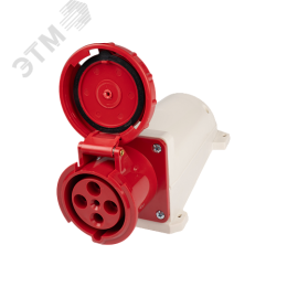 Розетка стационарная для наружной установки PPC 134 3Р+РЕ 63А 380В IP67 Jazzway