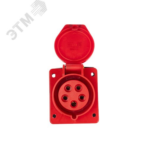 Розетка стационарная для скрытой установки PPC 415 3Р+РЕ+N 16А 380В IP44 Jazzway