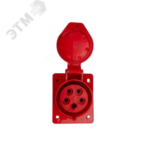 Розетка стационарная для скрытой установки PPC 425 3Р+РЕ+N 32А 380В IP44 Jazzway