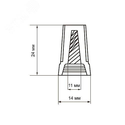 Скрутка СИЗ PSC-4-Y (СИЗ-4) желтая / 50шт./ Jazzway