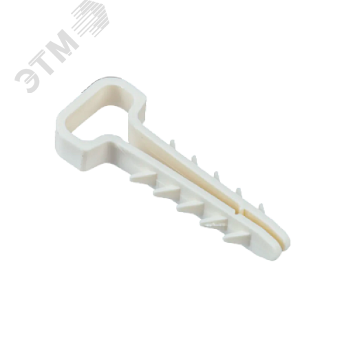 Дюбель-хомут для плоского кабеля белый PCD-F 05x10-45-100WH PA6.6 Jazzway (100 шт/уп) Jazzway