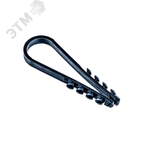 Дюбель-хомут для круглого кабеля черный 11-18Jazzway (100 шт/уп)