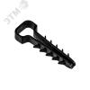 Дюбель-хомут для плоского кабеля черный PCD-F 06x12-45-100BL PA6.6 Jazzway (100 шт/уп) Jazzway